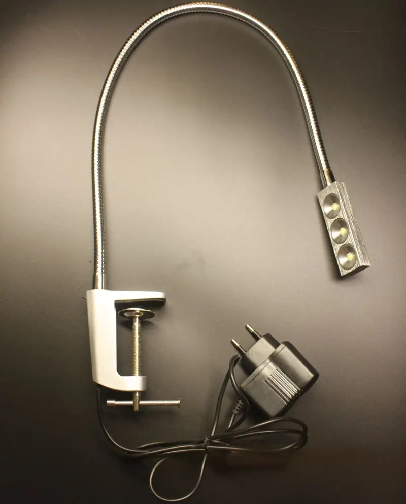 

3W Soft Hose Led Tool Work Inspection Lamp Clip Lathe Table Free Shipping