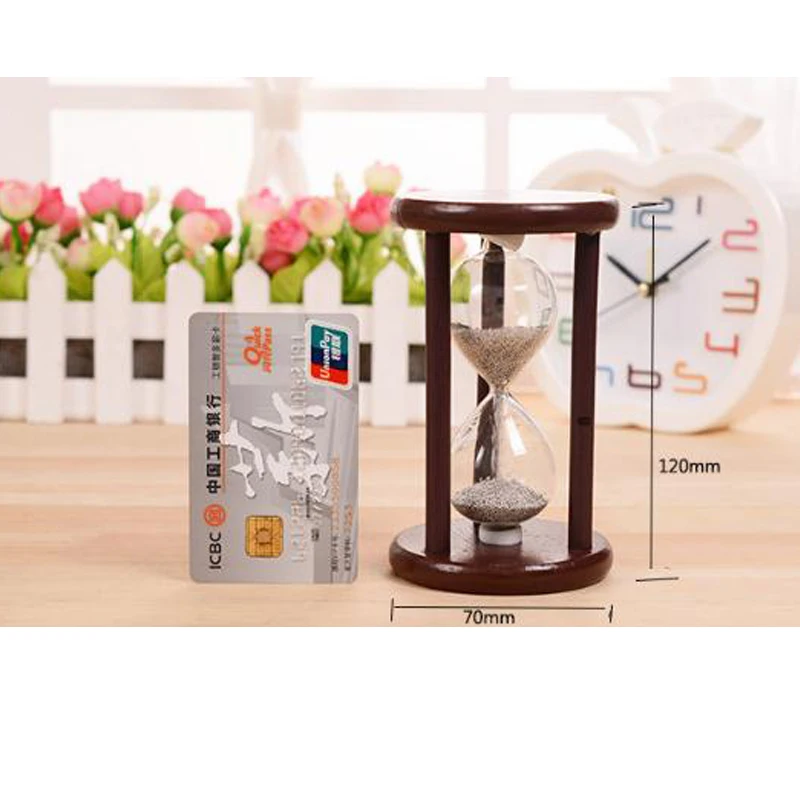 DIY Vintage Hourglass Craft Antique Style Ancient Hourglass Ampulheta Home Furnishing Gift Table Decoration Brushing Wood Timer