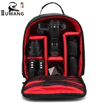 Huwang Video Photo Digital Camera Shoulders Padded Backpack Bag Case Waterproof Shockproof Small Bags for Canon Nikon DSLR