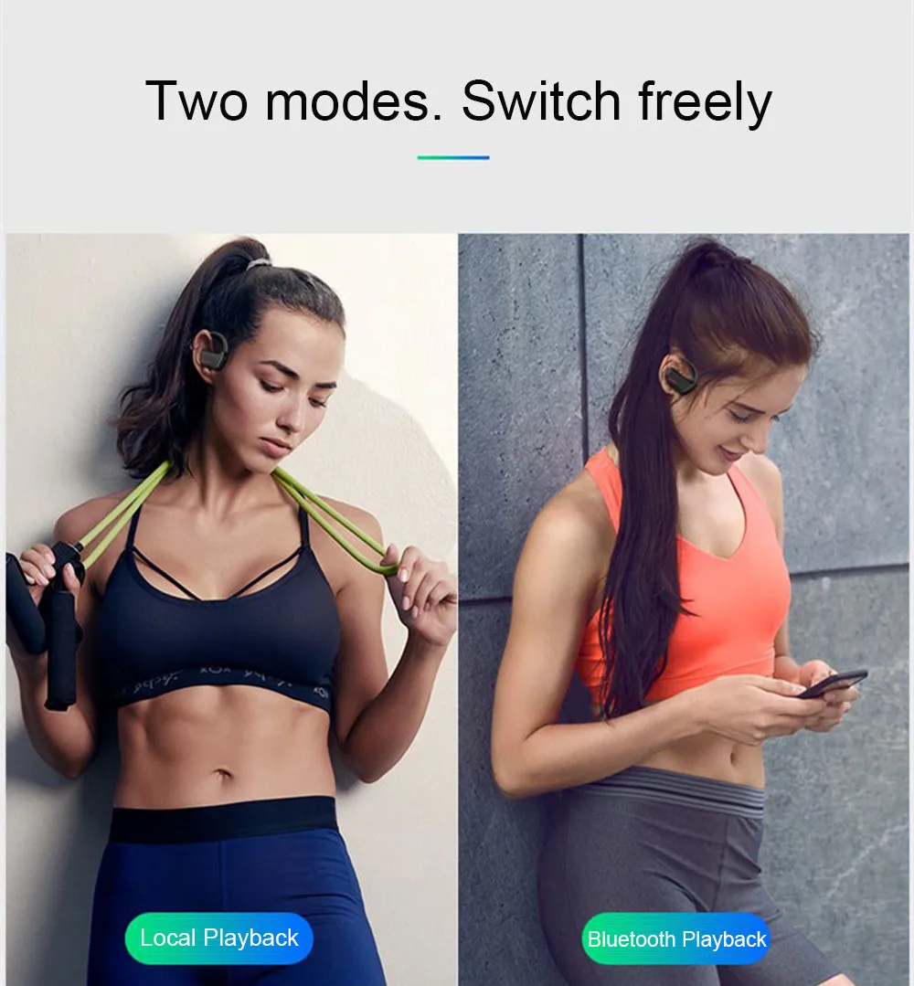 Askmeer 8GB Mp3 Music Player Headsets+Wireless Bluetooth Sport Earphone  Sweatproof Earbuds Headset with Microphone Handsfree Call (10)