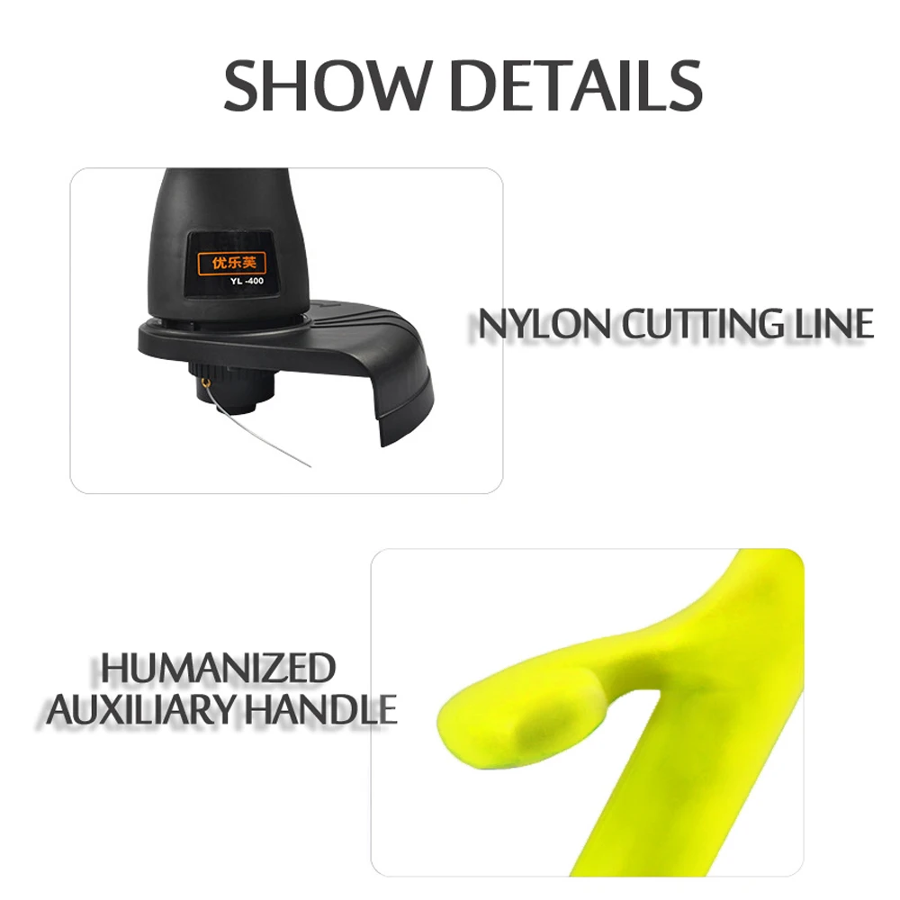 Household Portable 400W Folding Electric Lawn Mower 12500r/min Garden Home Trimming Weeder Machine for Gardening Green Household Portable 400W Folding Electric Lawn Mower 12500r/min Garden Home Trimming Weeder Machine for Gardening Green