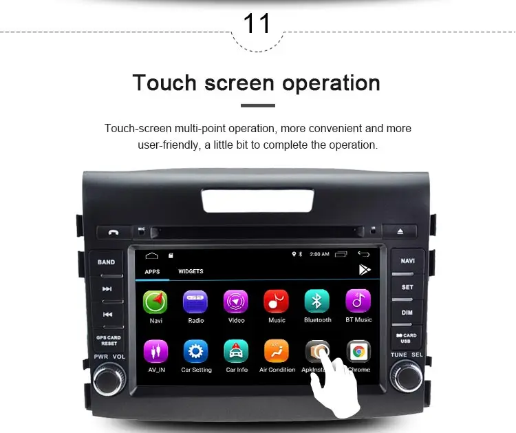 Top JDASTON Android 9.1 Car Multimedia Player For Honda CRV CR-V CR V 2012-2016 2 Din Car Radio GPS Navigation DVD IPS WIFI Stereo 12