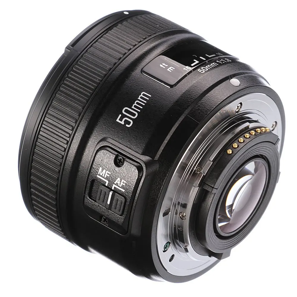 Объектив YONGNUO YN 50 мм объектив с автофокусом и большой апертурой для камер Nikon F1.8