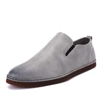 

British Leather Shoes Men LoafersHandmade Men Shoes Casual Style Slip On