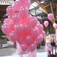 Różowe balony 10 sztuk 12 Cal grube 2.2g dekoracje ślubne lateks balon z okazji urodzin strona balon nadmuchiwane helem balony