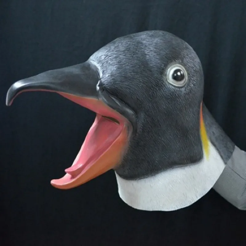 

Top Grade Halloween Cosplay Custome Adult Latex animal mask full head penguin Mask Cute Bird Eagle mask For Cosplay Party