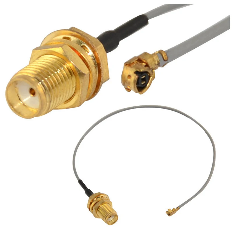 IPX/u. fl к SMA Штекерная перегородка pigtail кабель Mini-PCI 15 см RF сборки золото