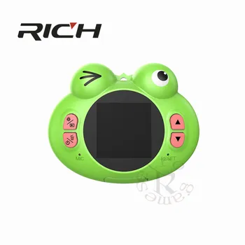 

RICH Children Digital Camera Cartoon Kids Mini Green, Blue Video Recorder Toy 1.54 inch IPS Screen K5