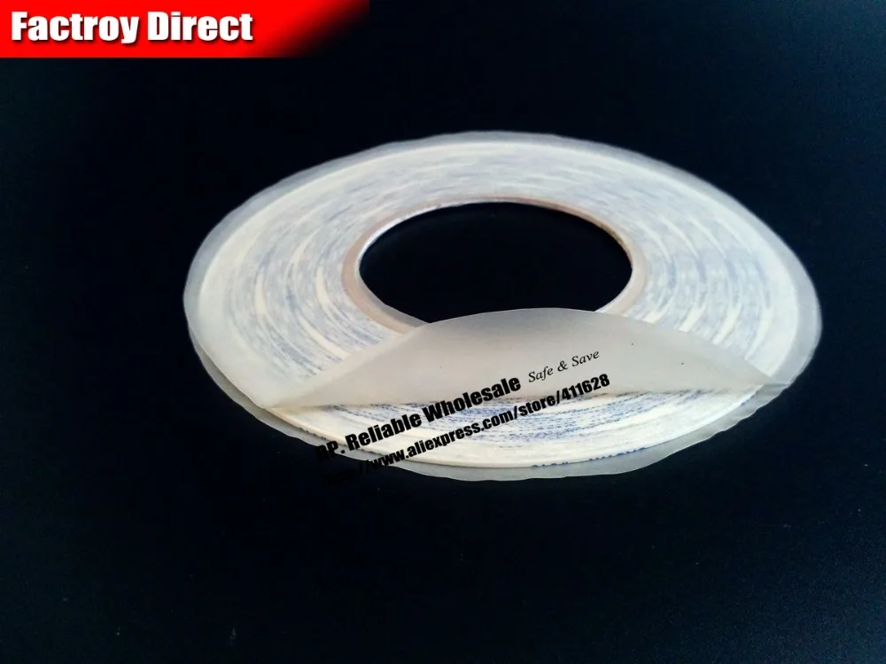 

10 Rolls (4mm*50M) Two Sides Adhesive Band Tape for Phone Screen, LCD LED Arc Surface, Membrane Switch, Poster, Nameplate