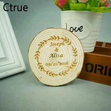 1 шт., 10 см, индивидуальный заказ, сохранить дату, деревянные Свадебные ярлыки, свадебный душ, ярлыки, деревянная цветочная гирлянда, свадебные бирки