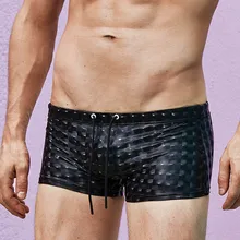 Купальный костюм, мужские плавки, Мужские дышащие плавки, брюки, светоотражающие шорты для плавания с блестками, облегающие плавки, однотонные пляжные шорты