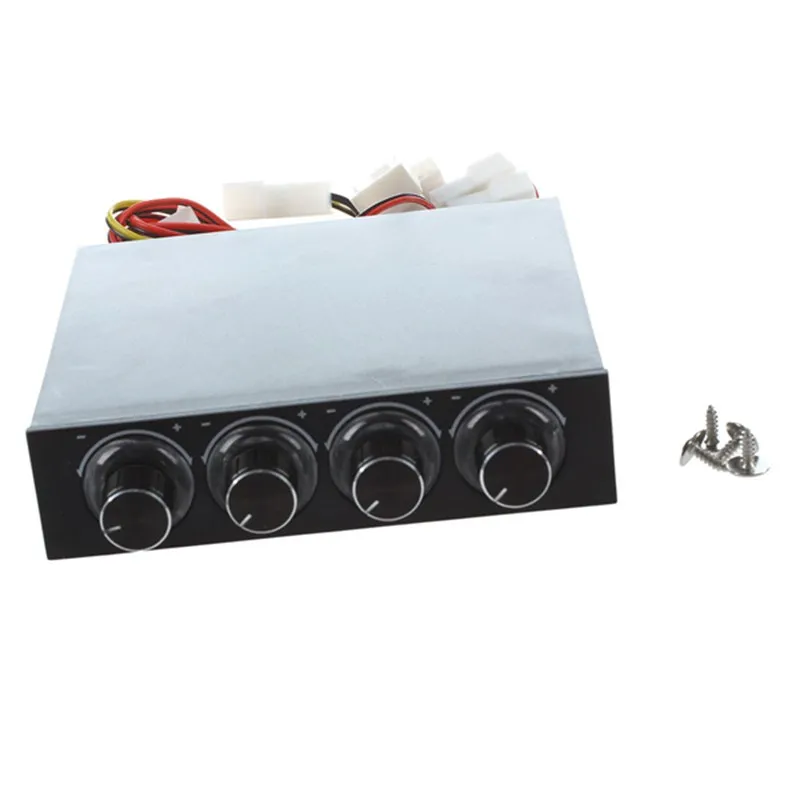 4 Channel 4 Pin Connector Blue LED PC Fan Controller 5