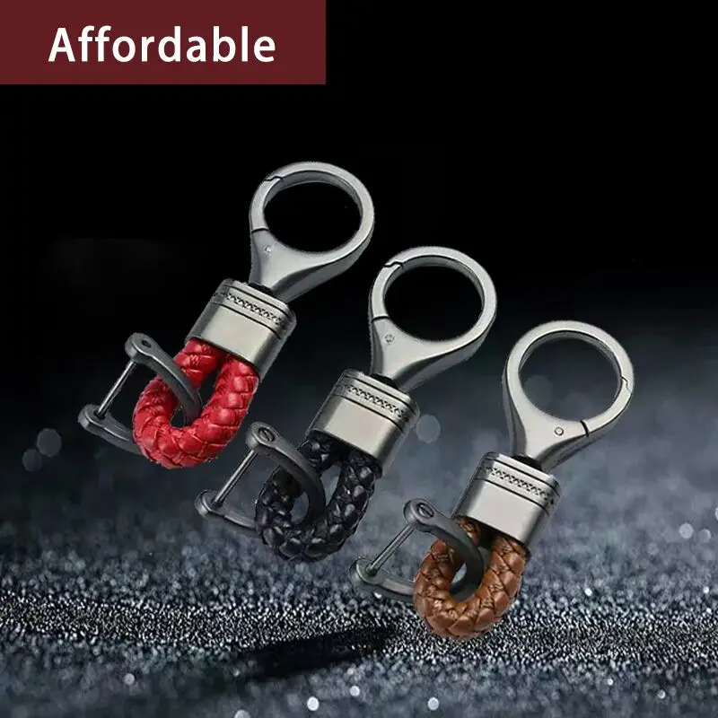 

2019 Fishon Car Key Holder Key Rings Key Chain Hand Woven Horseshoe Buckle Keychain Car Keyring Gift Creative Auto Accessories