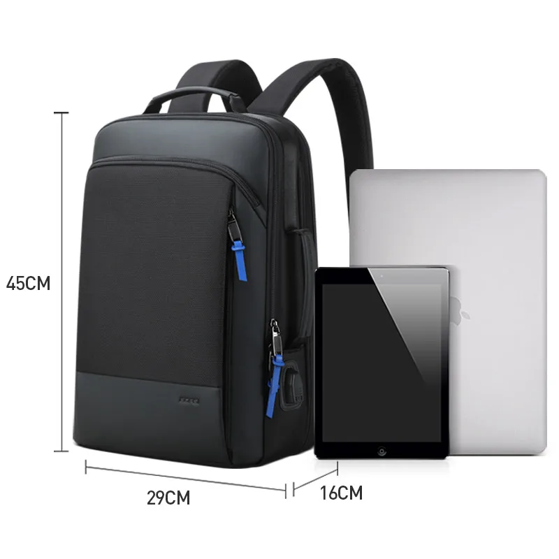  BOPAI 2019 Backpack Men Enlarge Anti theft Business Backpack for 15.6inch Laptop Black Back Pack Sc