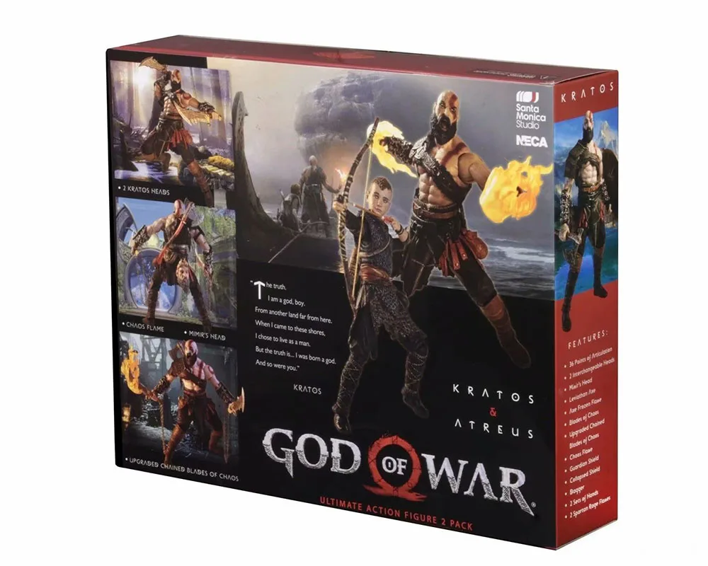 Оригинальная модель NECA God of War 4 Kratos и Son Atreus UltimateAction коллекционная фигурка игрушка