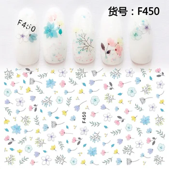 

1Sheet 3D Water Decals MIX Flowers shape on Nails of Dandelions Stickers for Nails Sticker Decorations Manicure Z009