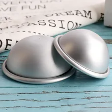 Мини алюминиевый сплав мелкий полукруг для ванны бомба соль Шар Металлическая Форма 3D Сферическая форма DIY инструмент для СПА Аксессуары 1 шт. 5,5*2,5 см