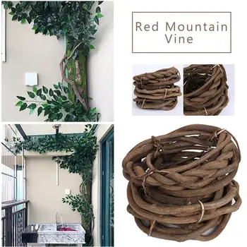

Decorative Rattan Tree Vine Bark Vine Branch Plant Wall with Soft Decorative Accessories Red Mountain Vine Pipe Balcony Wedding4