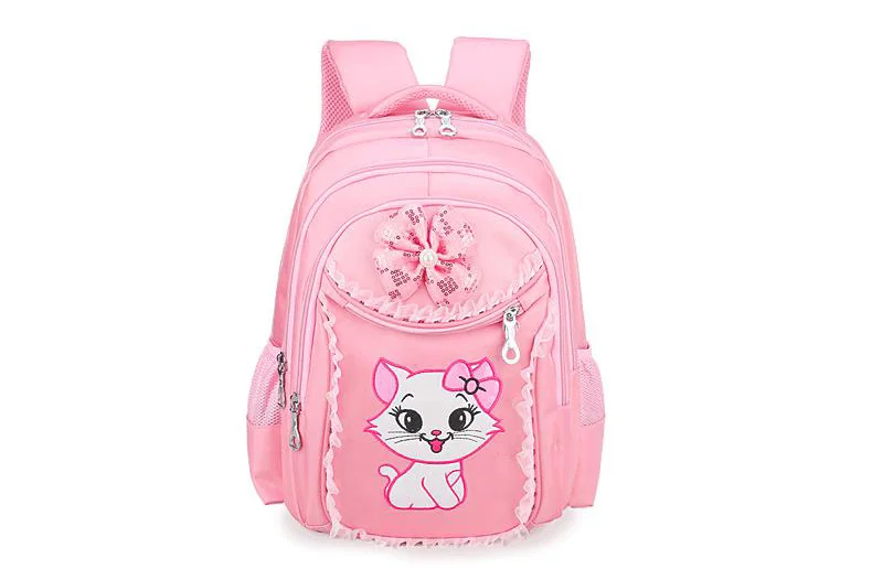 Портфолио для школы, рюкзак для девочек-подростков, милый мультяшный Детский рюкзак принцессы с кошкой, детская школьная сумка, рюкзак для начальной школы