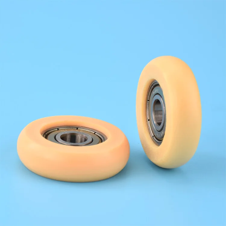 

5pcs 8x36x10mm 608ZZ coated bearing round type pulley wheel delrin POM Roller for drawer track guide wheel silde rolling pulley