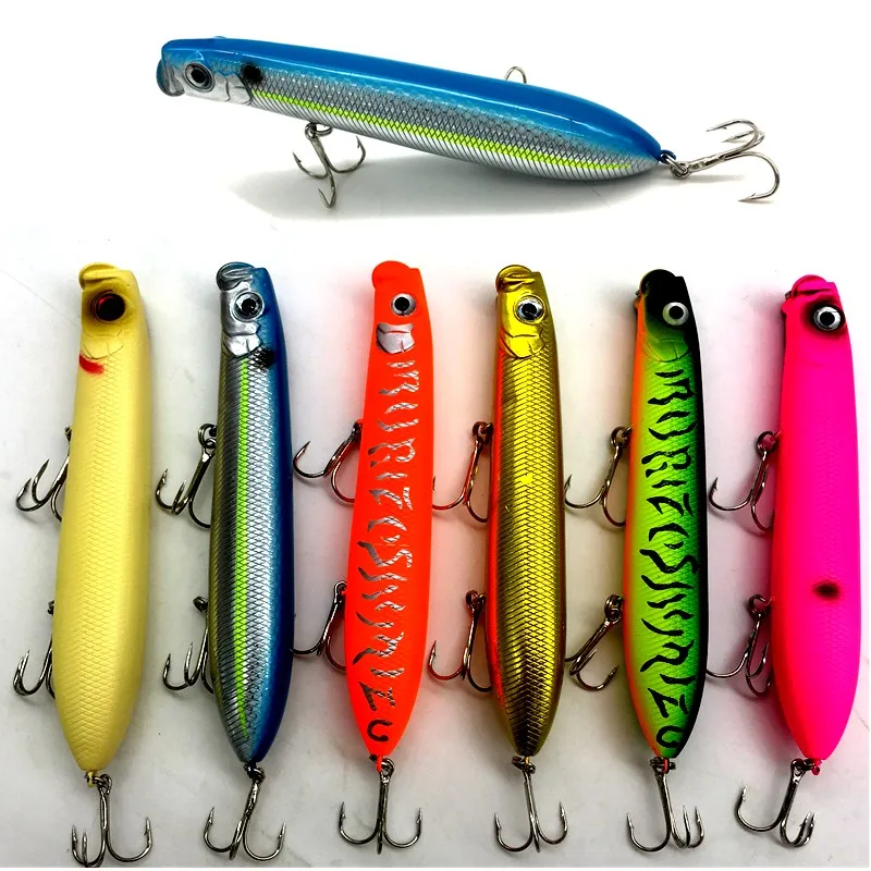 

125mm Pesca Artificial Bait Peche Fishing Popper Hard Lure Fishing Top Water Crankbait Winter Fishing Minnow Swimbait