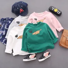 2017 Autumn New Cartoon Printed Long Sleeve Children font b Sweater b font Boy Girl Pullover