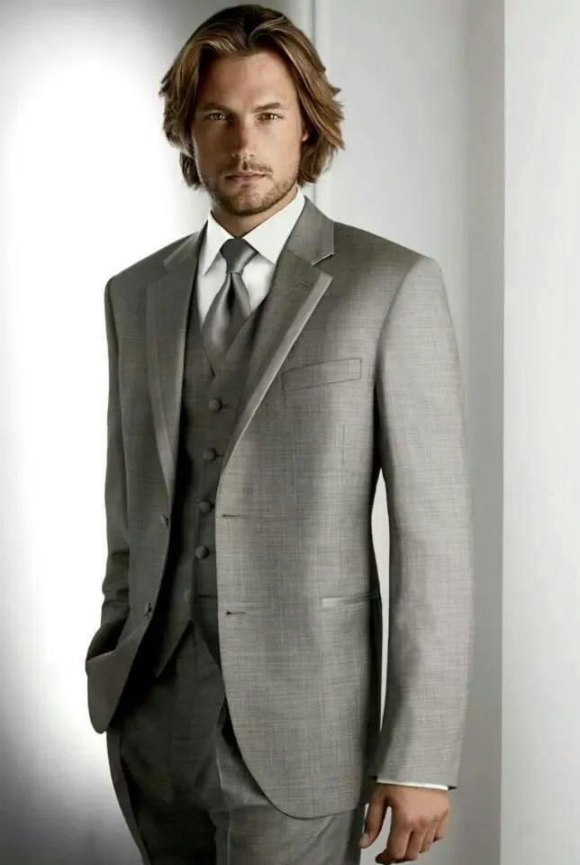 Slim Fit Men Suit Groom Tuxedos Wedding Suits For Groomsmen Suit Two