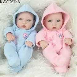 KAYDORA 10 дюймов кукла-двойняшка реалистичные Reborn Baby средства ухода за кожей силиконовые игрушки куклы Diy Ребенка Прорезыватель Оптовая