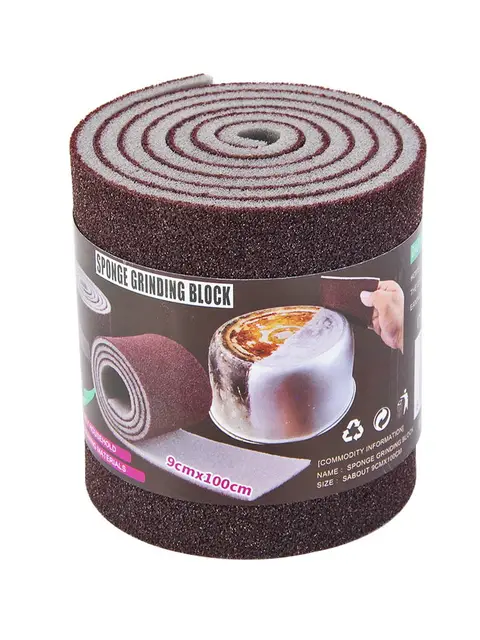 Dropship A Roll Nano Emery Sponge 100cm*9cm Kitchen Magic Cleaner Rub Pot Except Rust Sponge Kitchen Cleaning Accessories Auburn