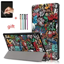 Ультратонкий кожаный чехол-подставка для планшета huawei mediapad T5 AGS2-W09/L09/L03/W19 10," для huawei mediapad T5 10 Чехол-пленка+ ручка