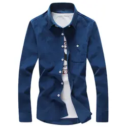 Осенняя мужская Повседневная модная Вельветовая разноцветная рубашка, удобная мягкая однотонная тонкая рубашка, зимнее деловое Нижнее