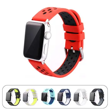 

New Silicone Wrist Bracelet Sport Band Strap For Apple Watch 38mm/42mm