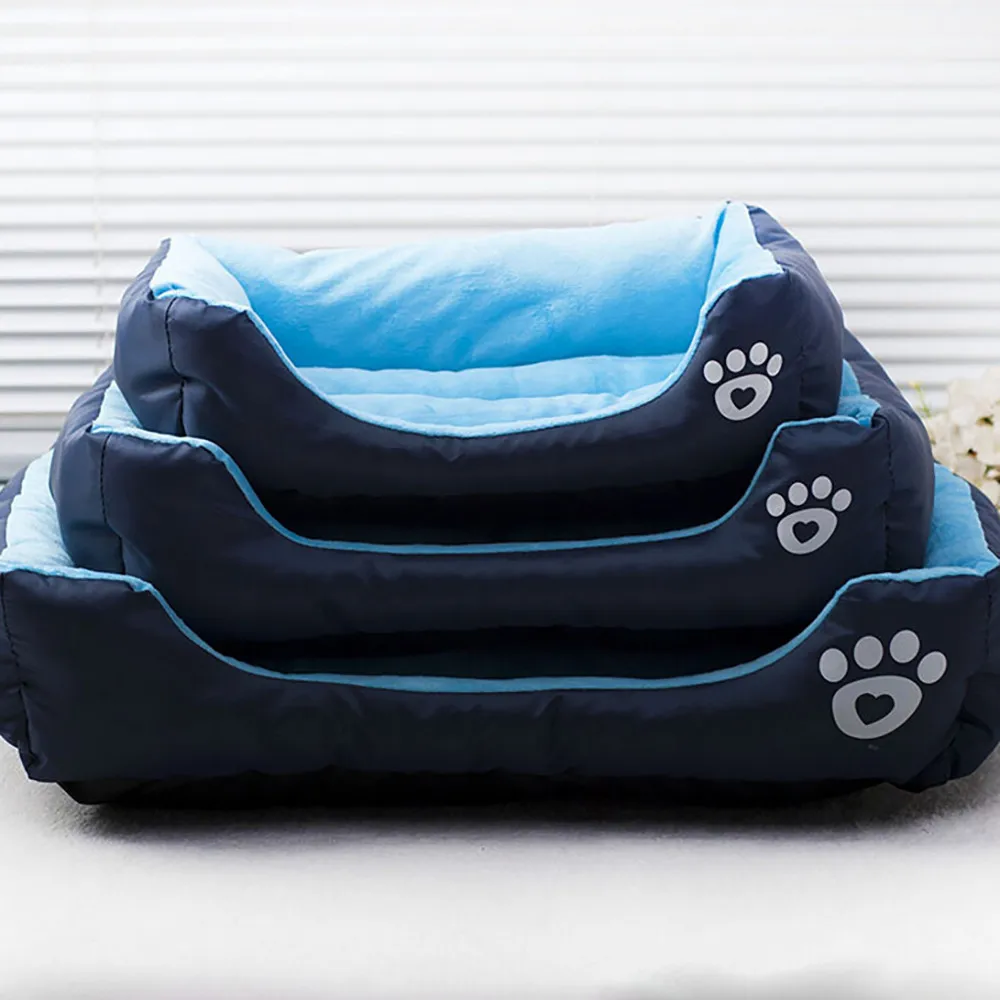 Pet Dog Cat denim Bed Winter Summer Puppy Cushion House Soft Warm