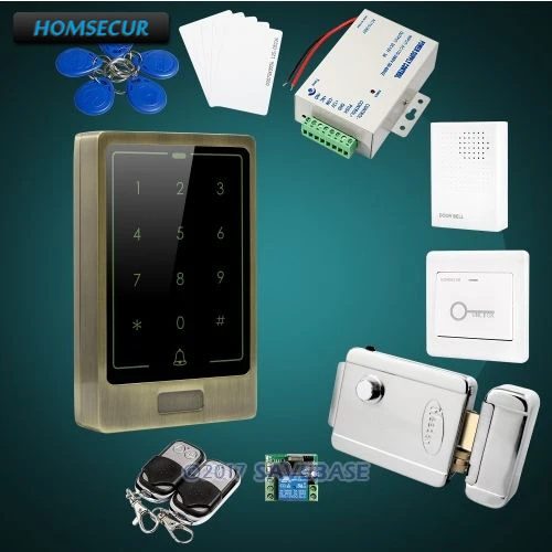 

HOMSECUR Waterproof DIY Access Control RFID Reader System with Electric Lock