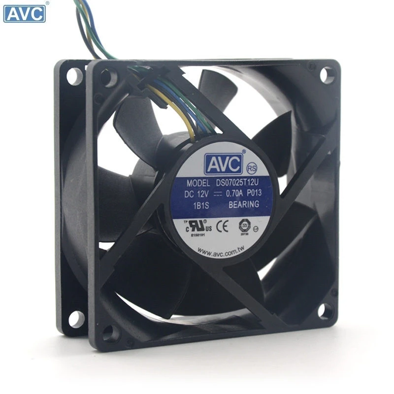 Вентилятор охлаждения для процессора AVC DS07025T12U 70 мм 7025 DC 12 В 0 7a 4 контактный PWM