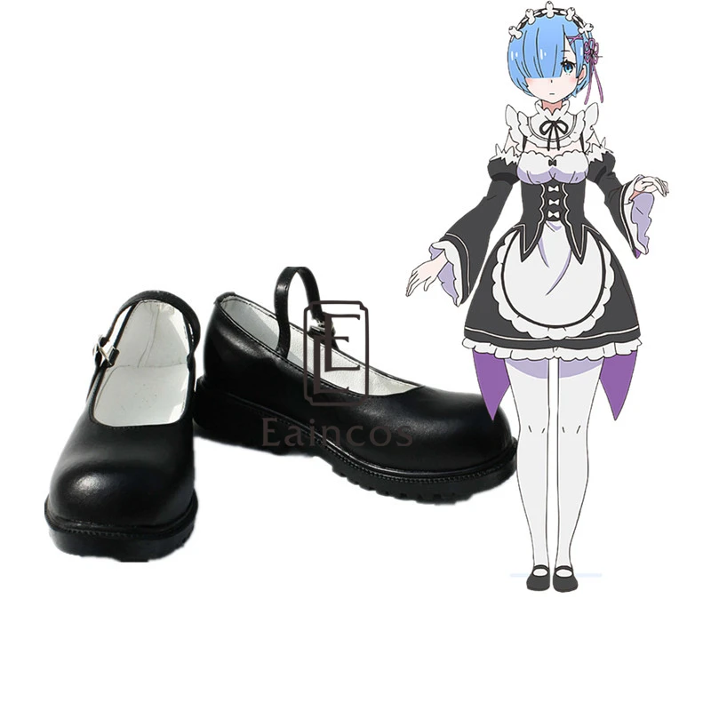 

Anime Re Life in a Different World from Zero Rem Ram Cosplay Party Shoes Custom Made