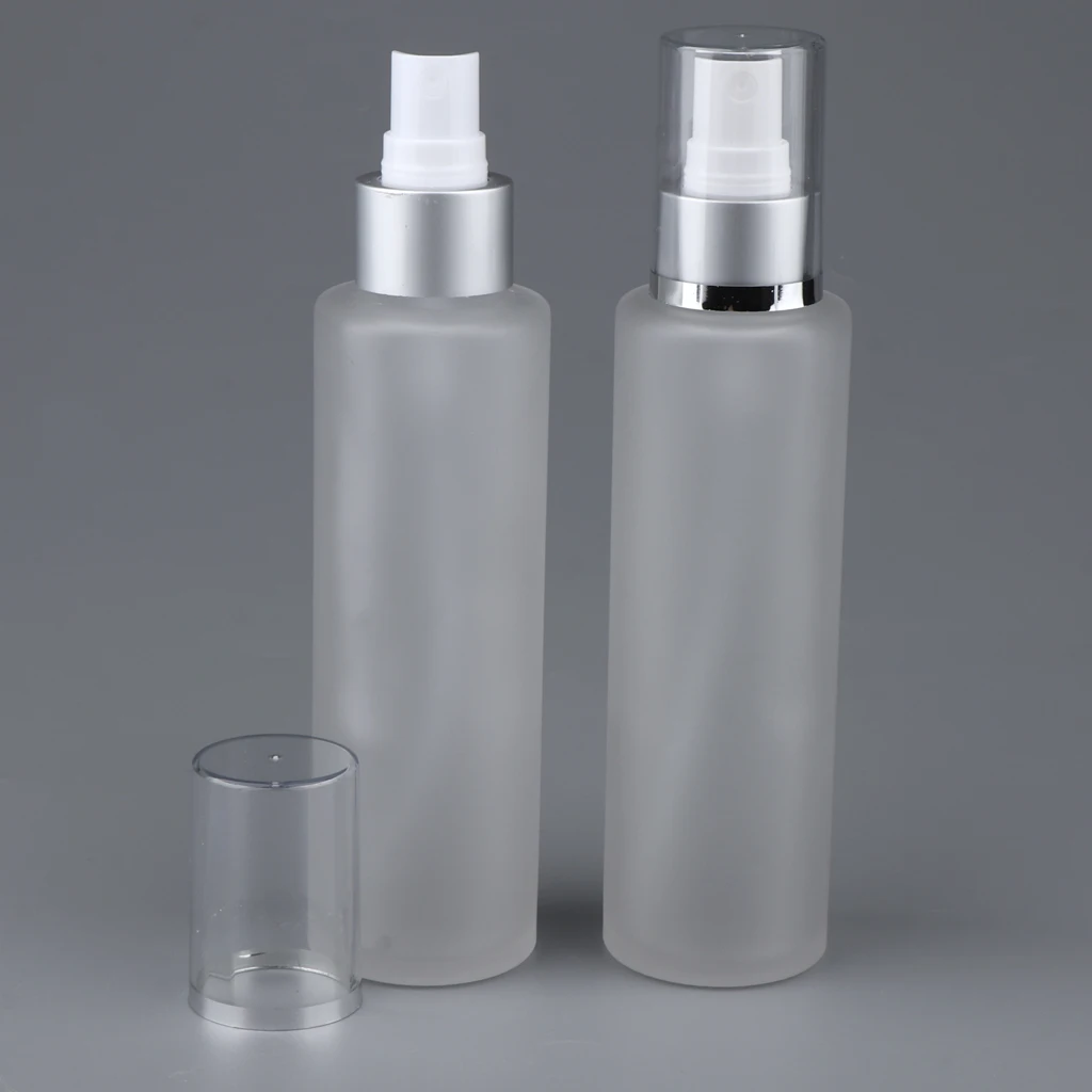 2 шт. пустые перезаправляемые контейнерный насос лосьон для дозатора бутылки для сыворотки-матовый прозрачный 120 мл