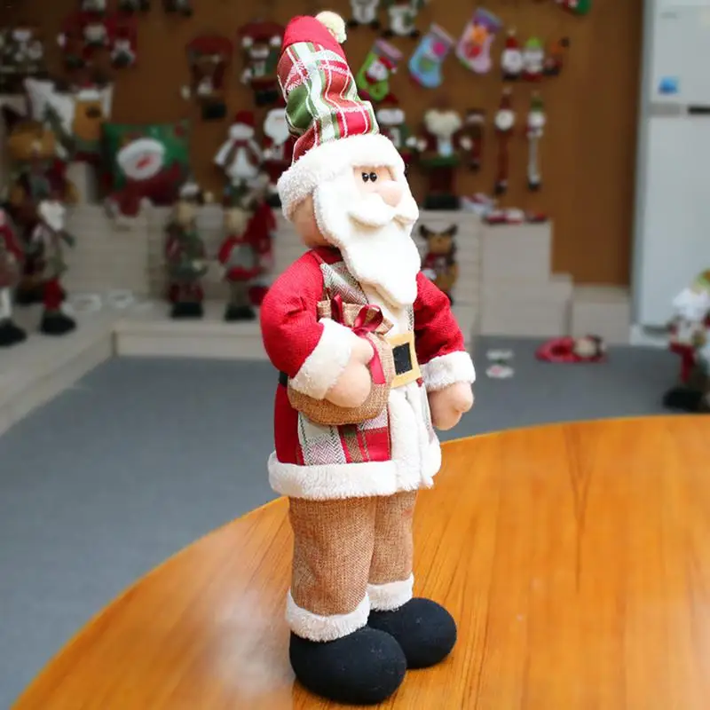 Navidad Рождественское украшение в виде снеговика Санта Клауса креативные рождественские Тряпичные куклы рождественские подарки 24*9*55 см