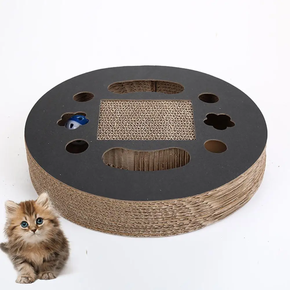 LanLan круглый колокольчик мяч гофрированная бумага Когтеточка игрушка для кошек обучающая игрушка для домашних животных