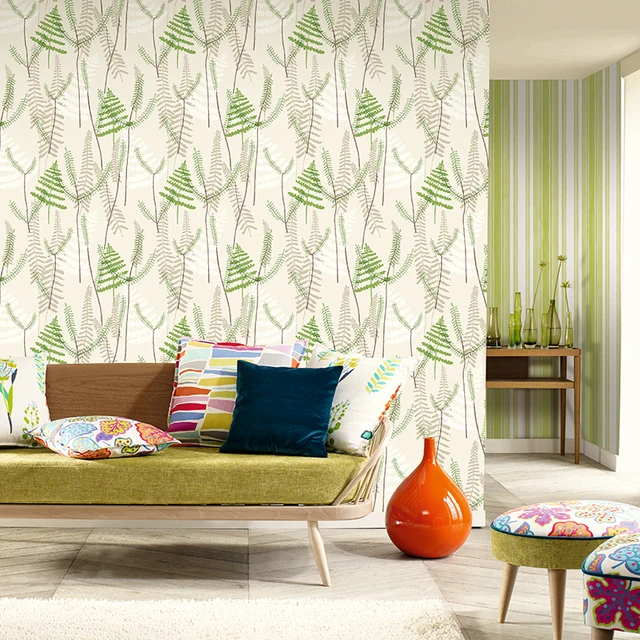 Tapete Arbeitszimmer Nordic nat rliche nadelholz wald gr ne bl tter blaue tapete arbeitszimmer wohnzimmer sofa AB hintergrundbild.jpg 640x640 - Tapete Arbeitszimmer