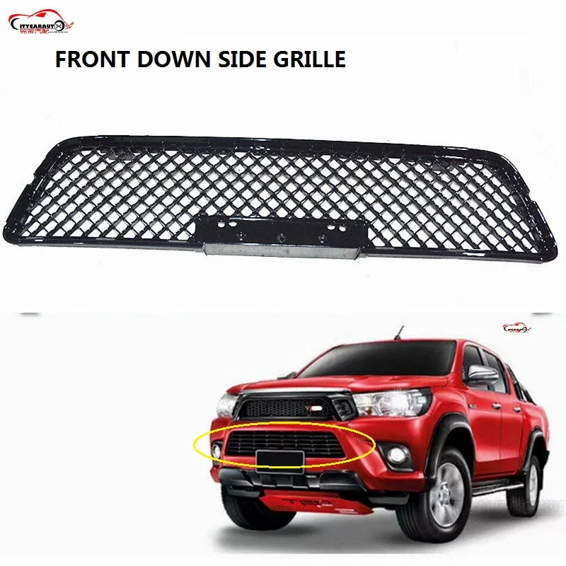 

GRILL PICKUP TRUCK FRONT GRILL COVER DOWN GRILLE FIT FOR TOYTA HILUX REVO SR5 M70 M80 2015-2017 DOWN SIDE GRILL