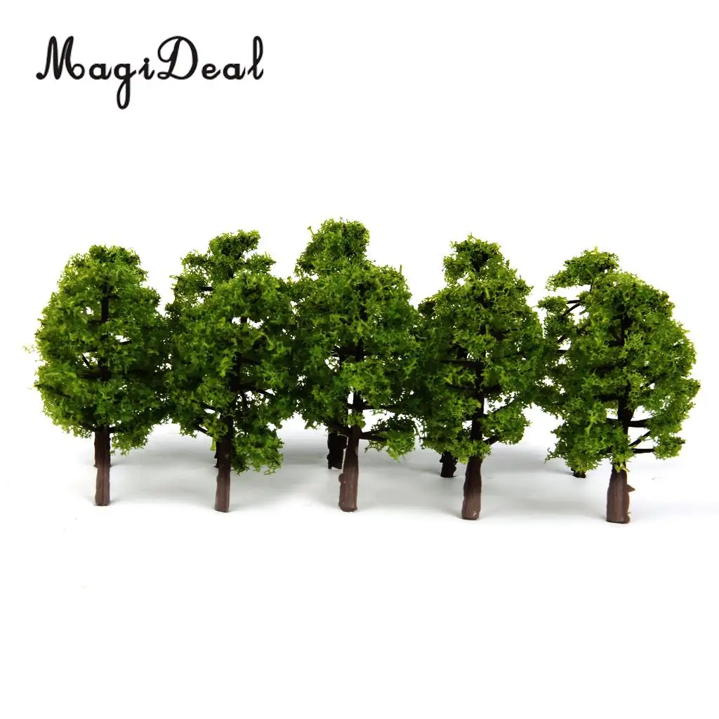 30Pcs Plastic Greenery HO N Model Trees for Train Railroad Railway Village Scenery Layout Landscape Model Toys