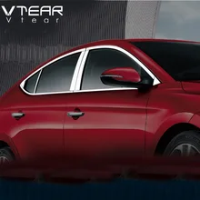 Vtear для hyundai Elantra, накладка на окно, украшение, внешняя нержавеющая сталь, товары для стайлинга автомобилей, аксессуар, хром