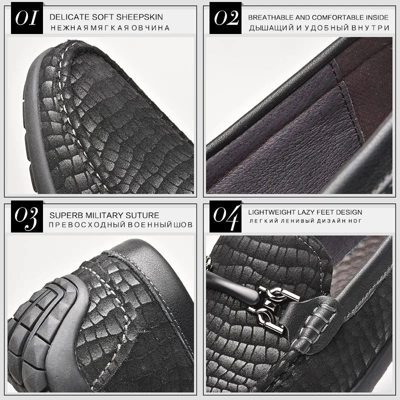 Européenne Hommes Cuir Bateau Conduite Paresseux De Sans Mocassins 806007bl Chaussures Casual Britannique En Lacets Osco Station Pois Véritable OPkn0w