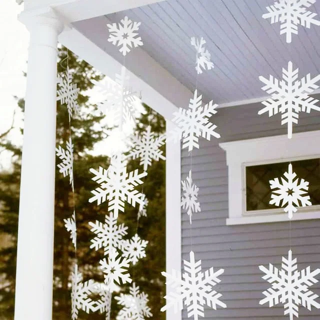 Paper Snowflake Garlands Christmas Decoration Paper Party Supplies Paper Snowflake Garlands Christmas Decoration Paper Party Supplies