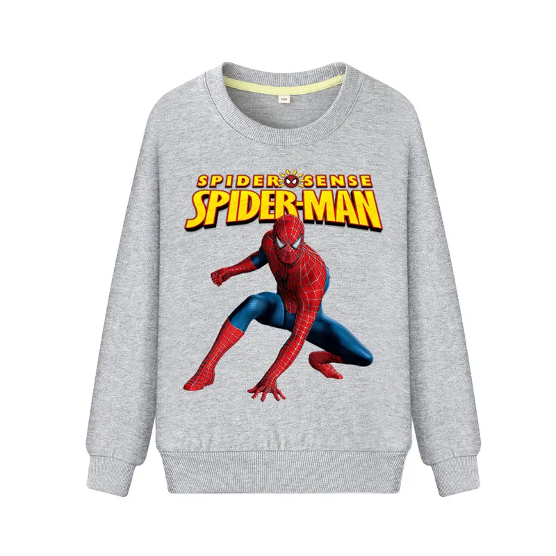 Spiderman Print Sweatshirt For Kids Autumn Spring Clothing Boy Girl Kids Cotton Thin Hoodies Children Pullover Hoodie Coat WK131 (3)