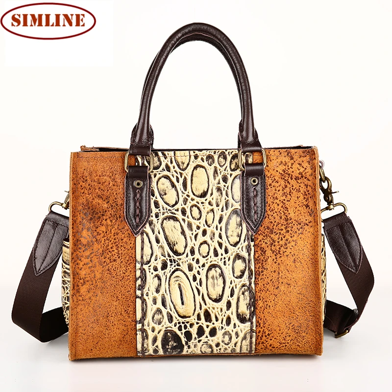 Luxury Brand Vintage Designer 100 Genuine Vegetable Tanned Leather