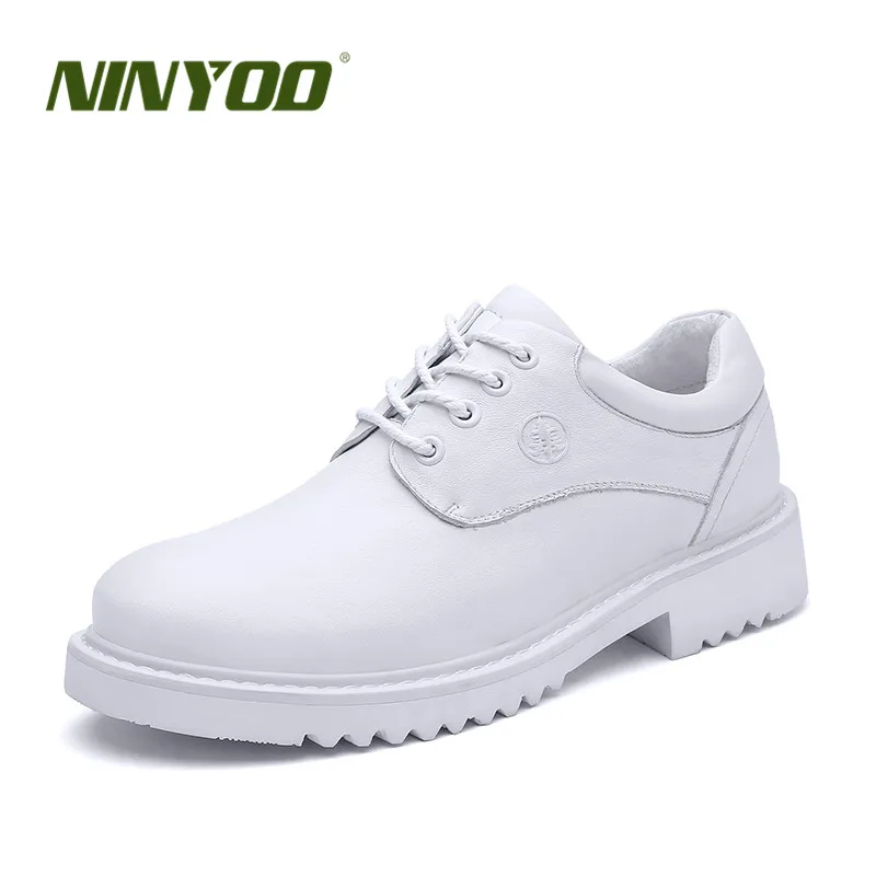

NINYOO Autumn Men's Work Shoes Genuine Leather Shoes 45 46 47 Wearproof Platform Dress Shoes Men Formal Shoes Plus Size48 49 50