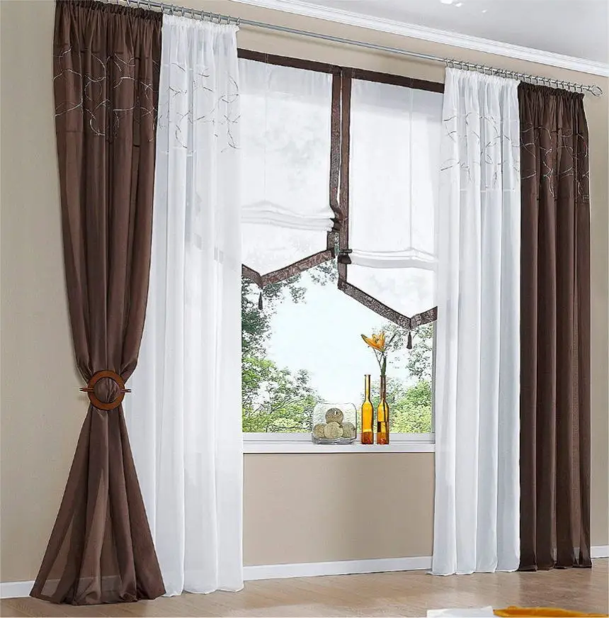 Nueva venta caliente terminado cortinas para ventanas de gasa tul ... Imágenes de cortinas para sala