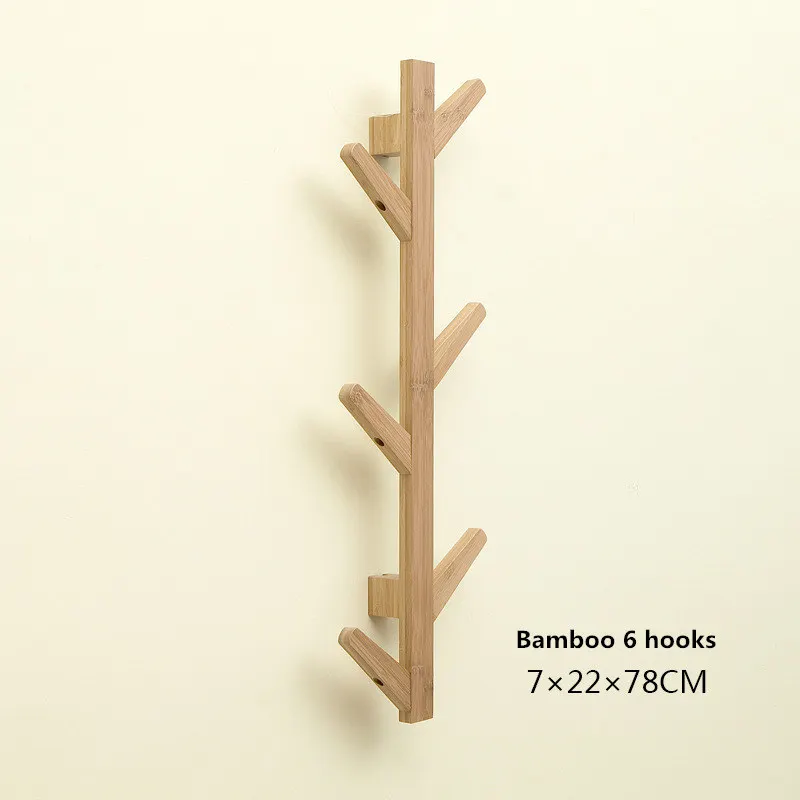 68 Hook Creative Tree Branch Shaped Solid Wood Wall Mounted Hanger Hall Entrance Decoration Hat Coat Rack Wall Decoration Hook (5)